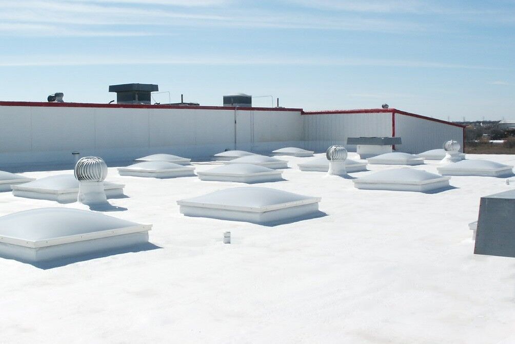 Commercial foam roofing project in Arizona